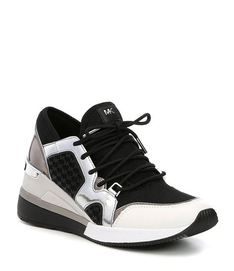 Michael Michael Kors Women's Liv Trainer Mini MK Logo, Blk/Silver